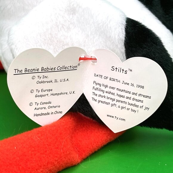 Ty Beanie Baby Lot 5 Piece Bundle Frog Seahorse Ostrich Stork Walrus Collection - Picture 6 of 16